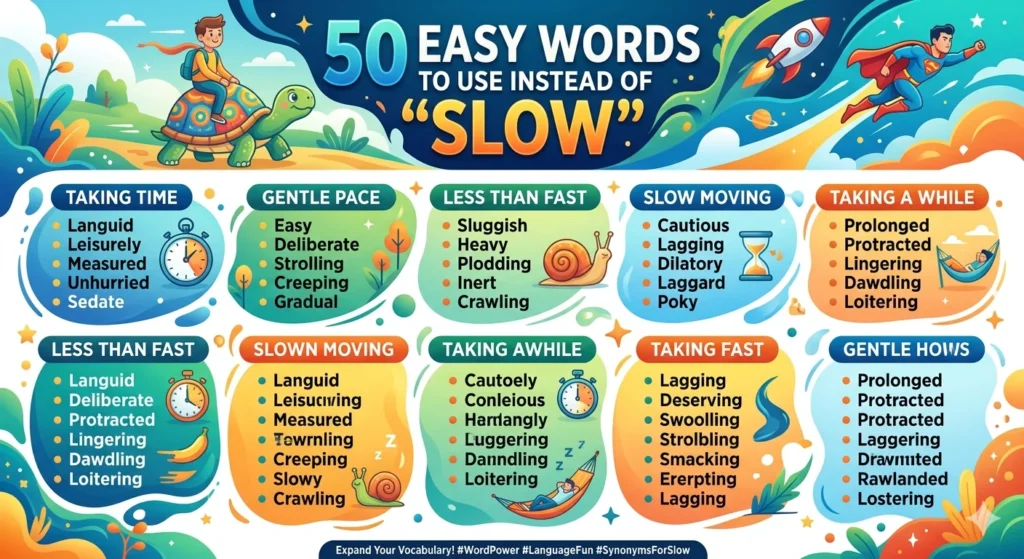 Synonyms for Slow