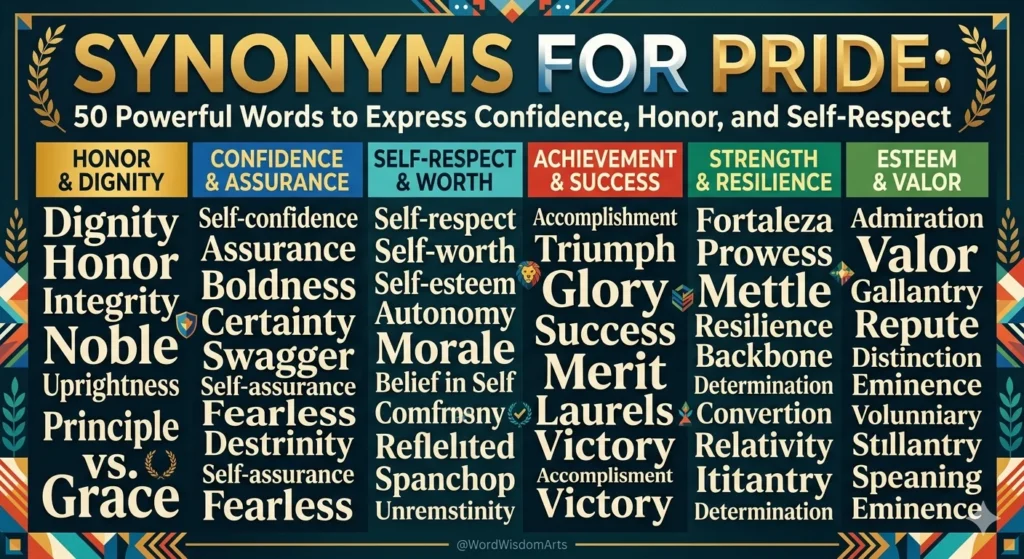 Synonyms for Pride