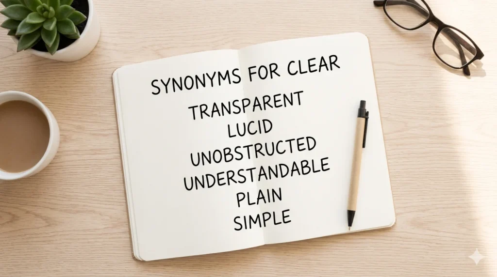 Synonyms for Clear