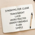Synonyms for Clear