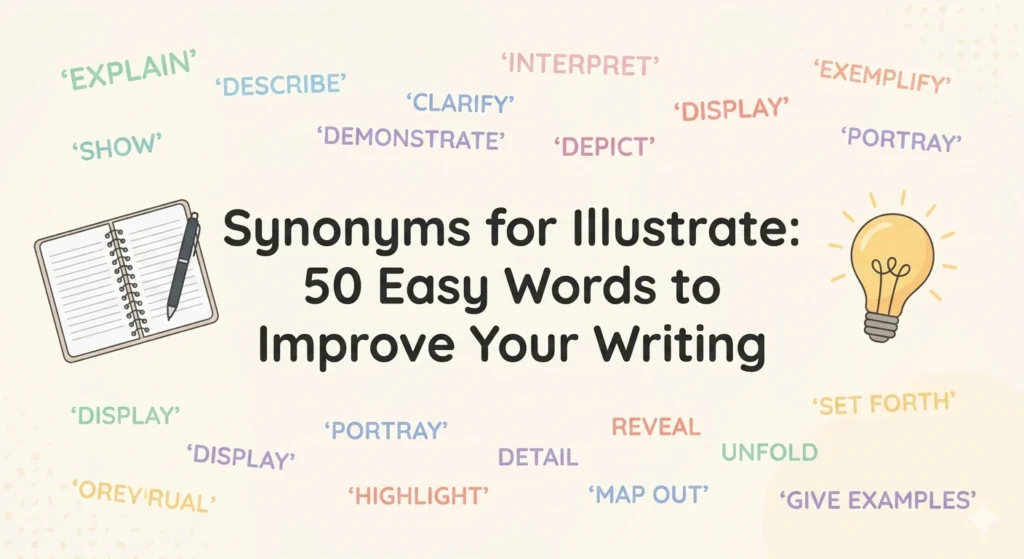 Synonyms for Illustrate