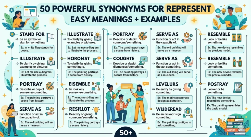 Synonyms for Represent