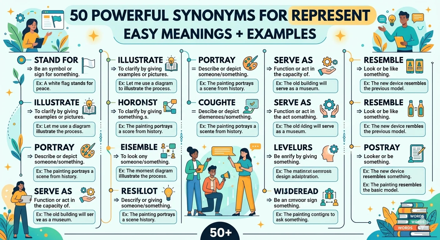 Synonyms for Represent