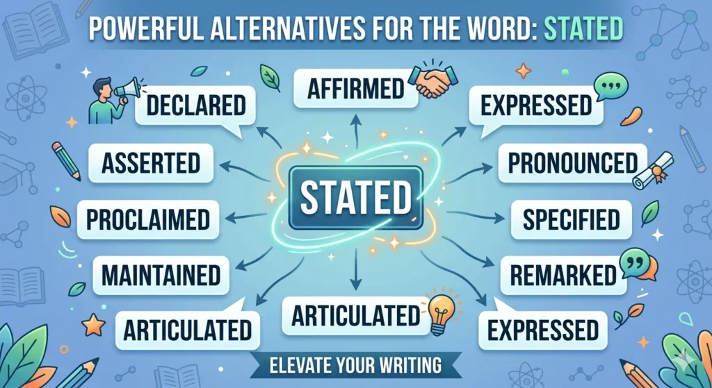 Synonyms for Stated