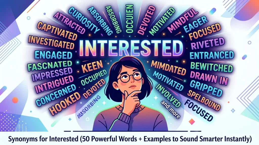 Synonyms for Interested