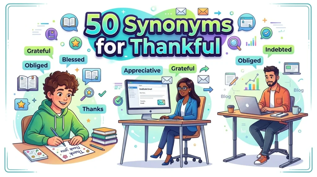 Synonyms for Thankful