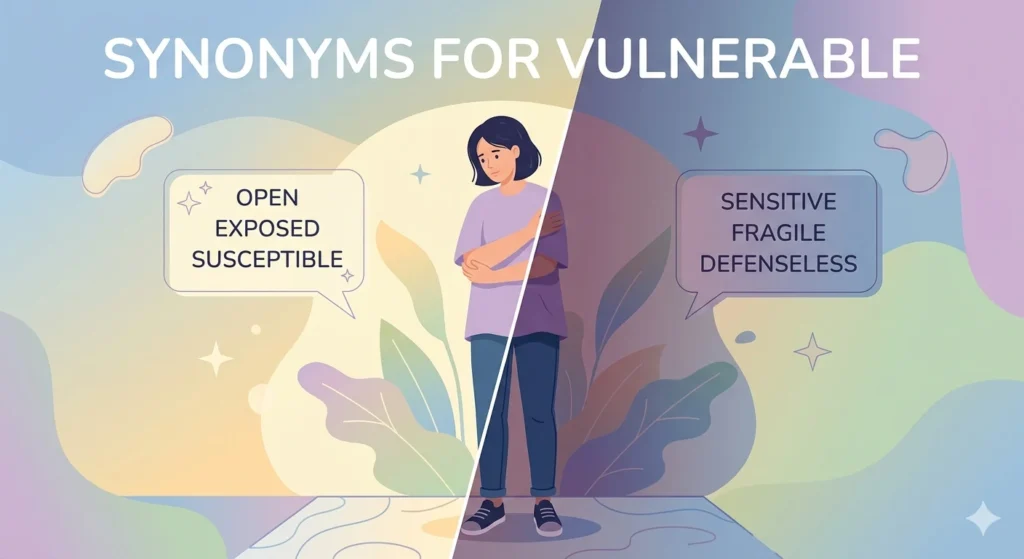 Synonyms for Vulnerable