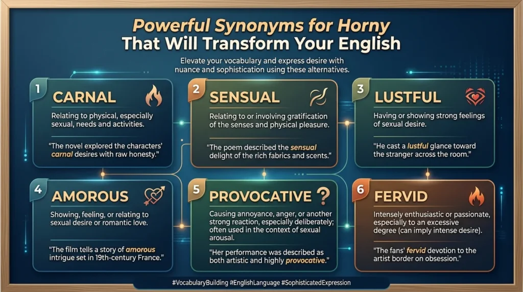 Synonyms for Horny