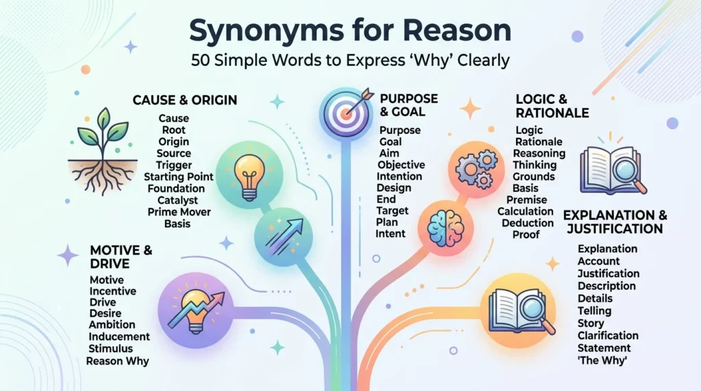 synonyms for reason