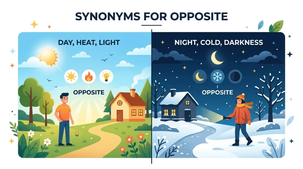 Synonyms for Opposite