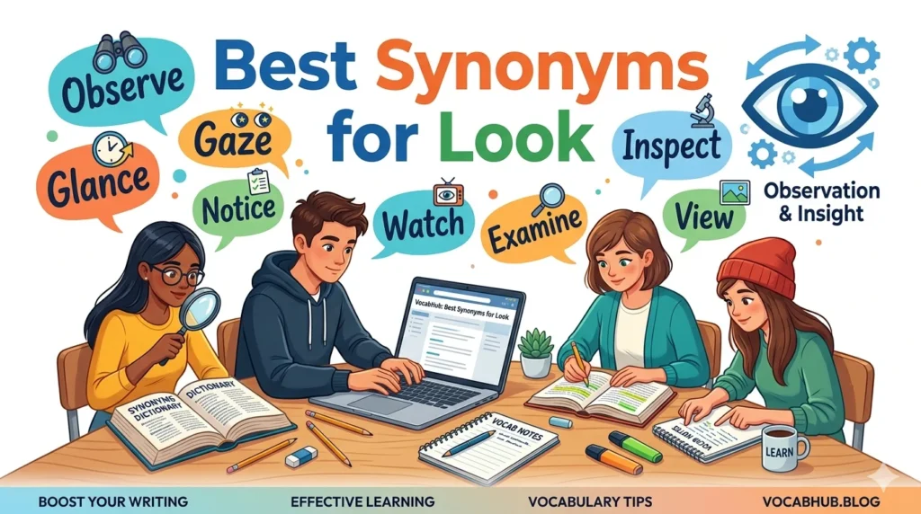 synonyms for look