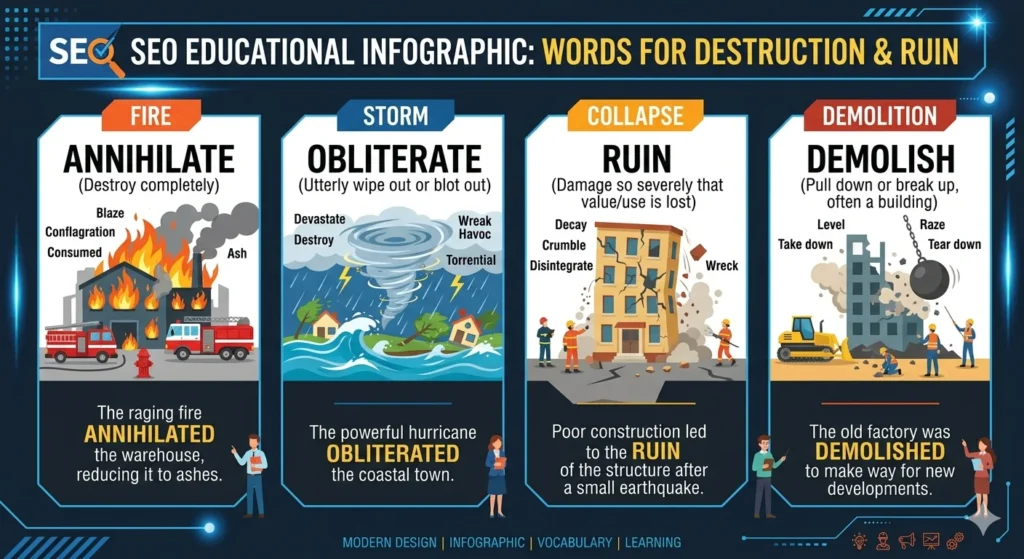Synonyms for Destroy