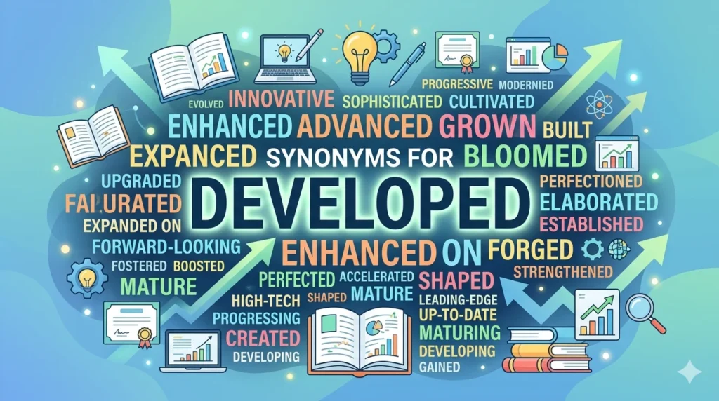 Synonyms for Developed