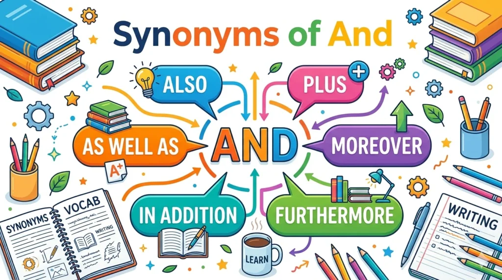 Synonyms of And