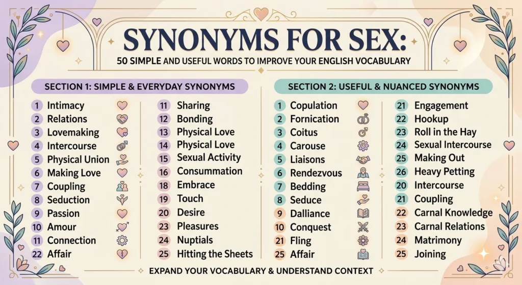 Synonyms for Sex