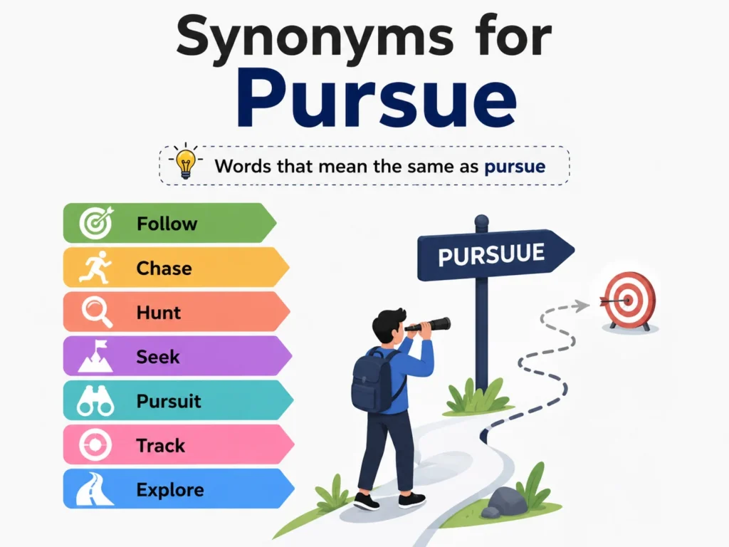 Synonyms for Pursue