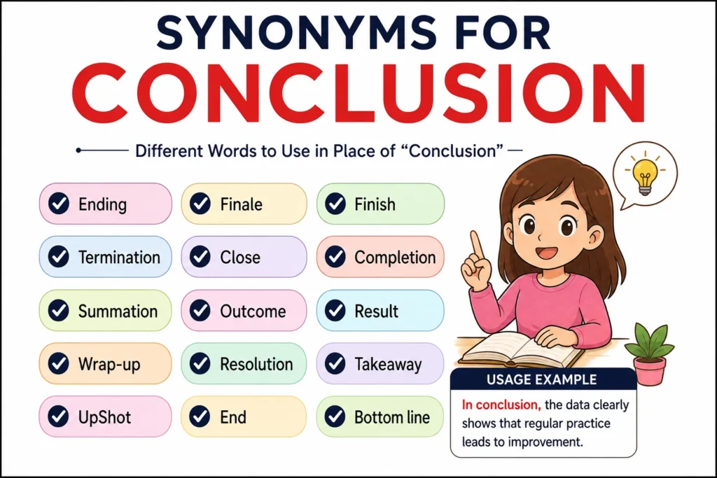Synonyms for Conclusion