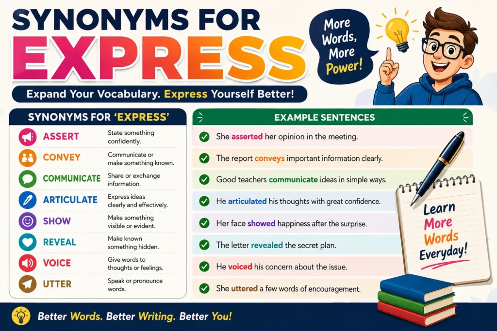 Synonyms for Express