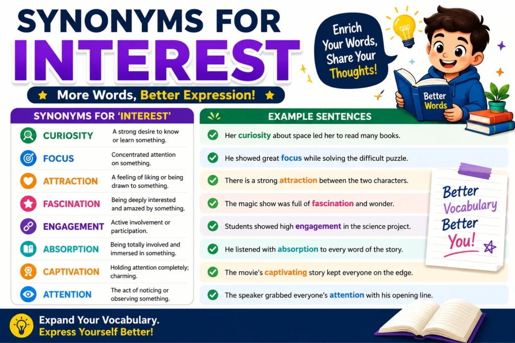 Synonyms for Interest