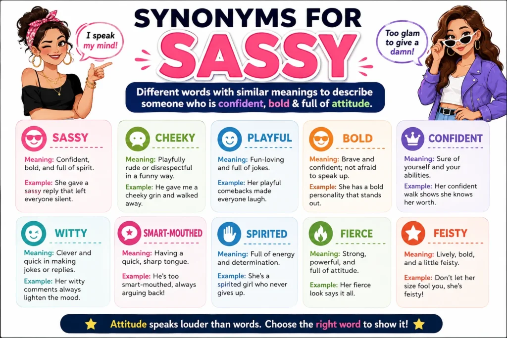 Synonyms for Sassy