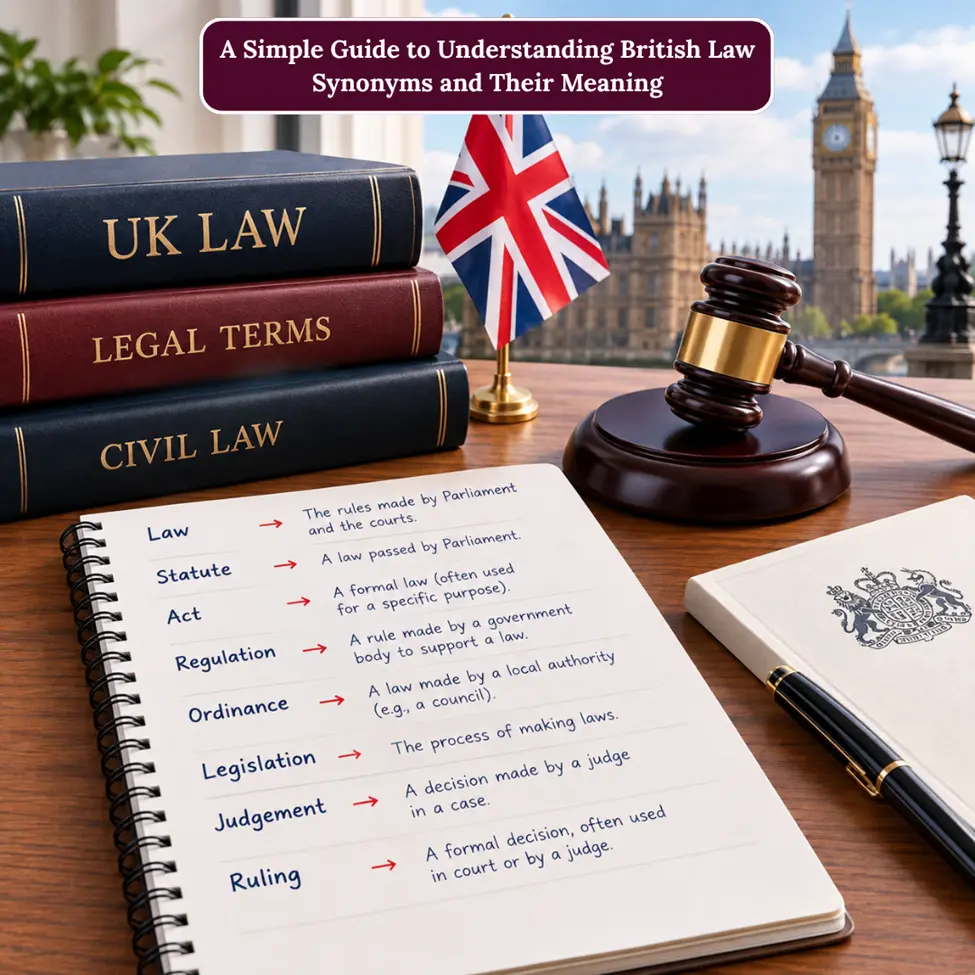 A Simple Guide to Understanding British Law Synonyms and Their Meaning