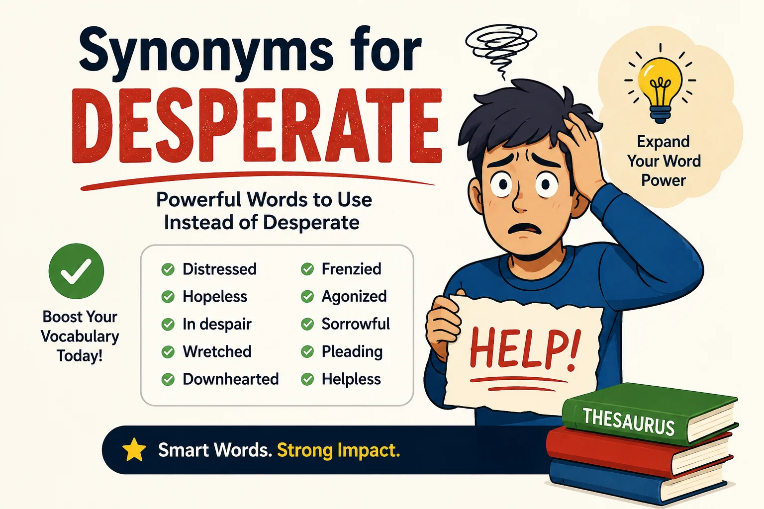 Synonyms for Desperate