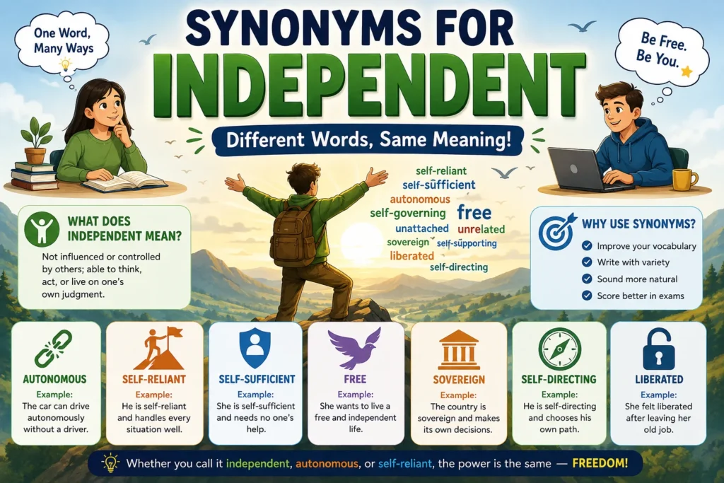 Synonyms for Independent