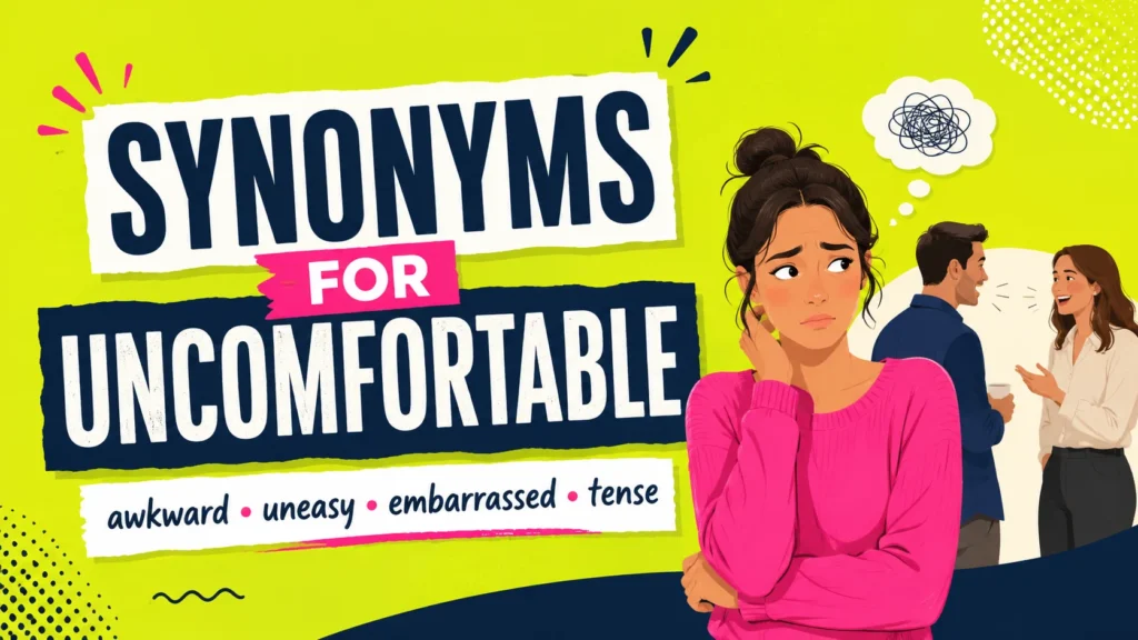 Synonyms for Uncomfortable