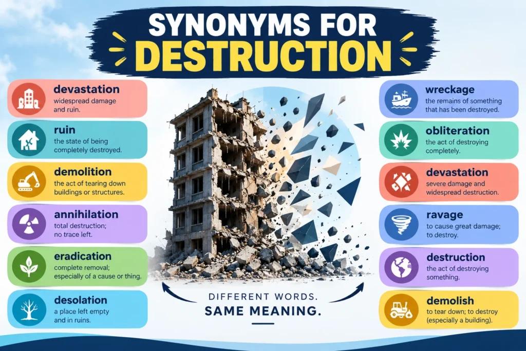Synonyms for Destruction