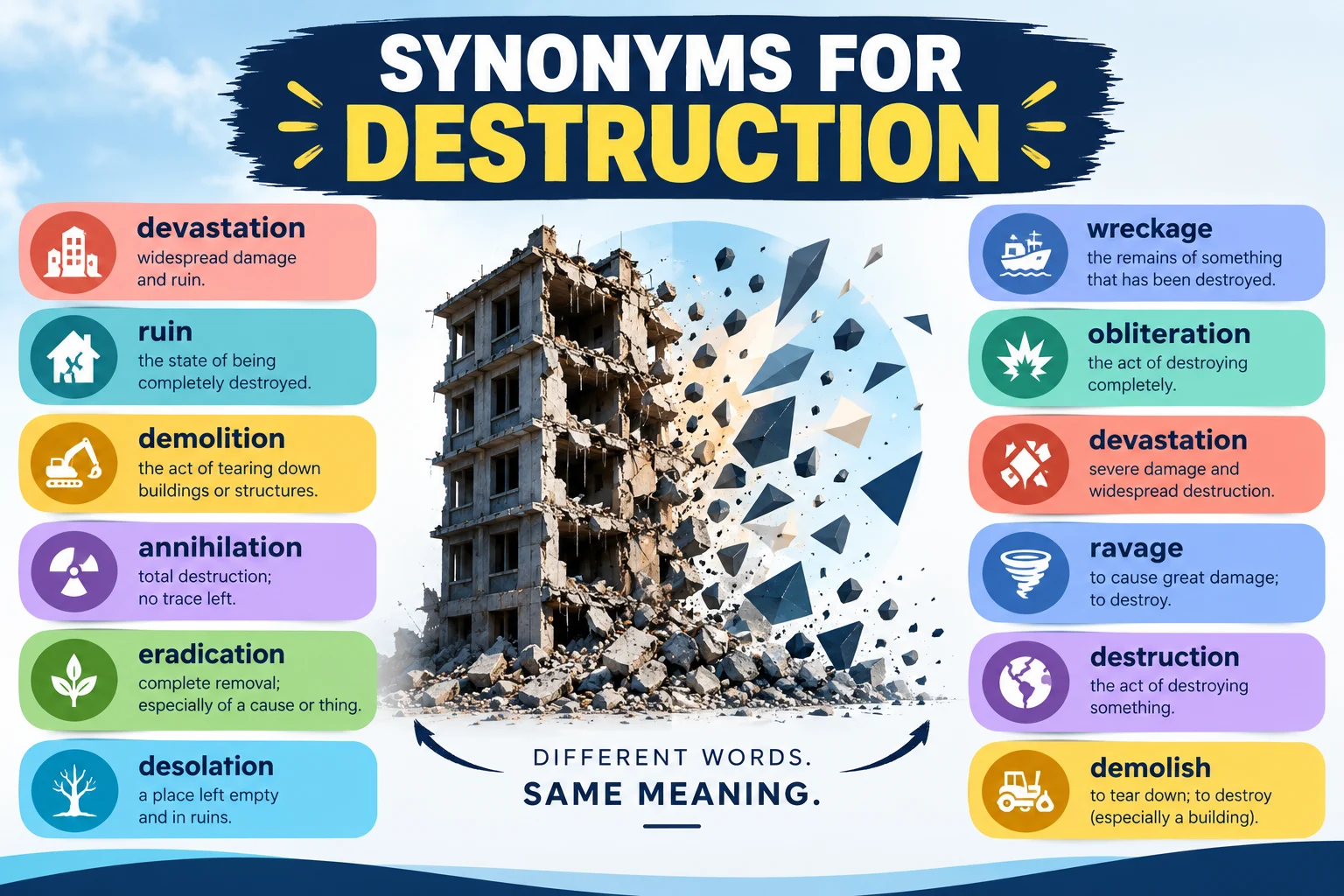 Synonyms for Destruction