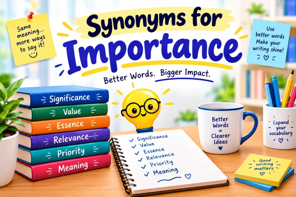 Synonyms for Importance