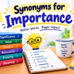 Synonyms for Importance