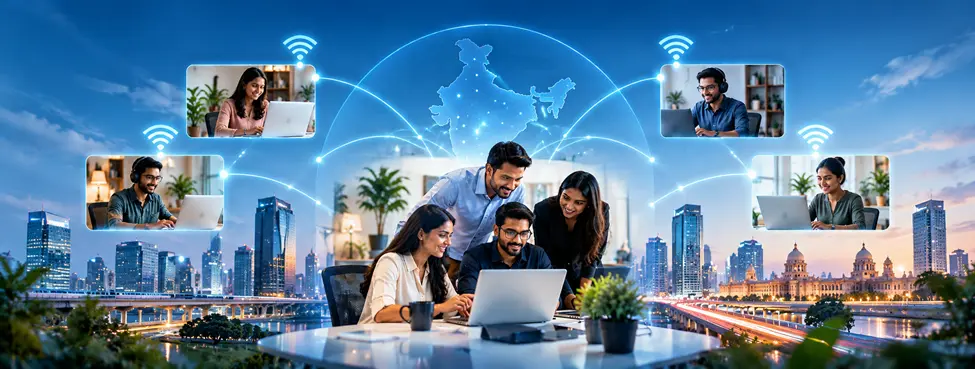 Hybrid work solutions in India powering the next phase of IT & ITeS growth